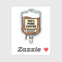Pegatina Café puro al 100%