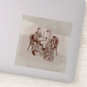 Pegatina café y amor