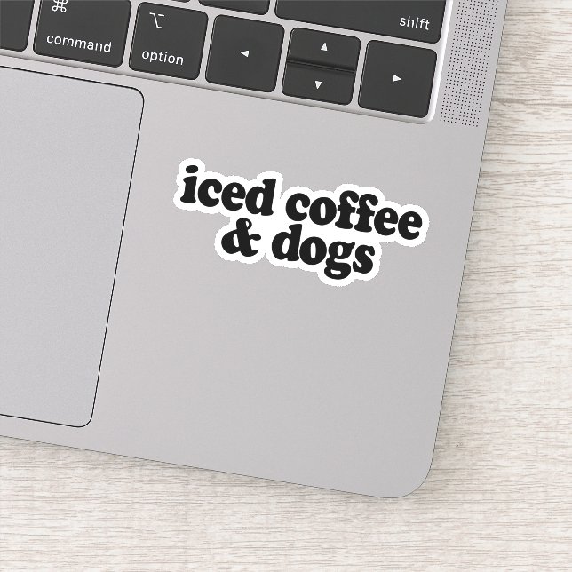 Pegatina Café Y Perros Helados (Detalle)