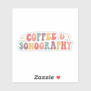 Pegatina café y sonografía