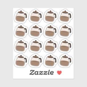 Pegatina Cafetera Planificador Decorativo Bujo Café
