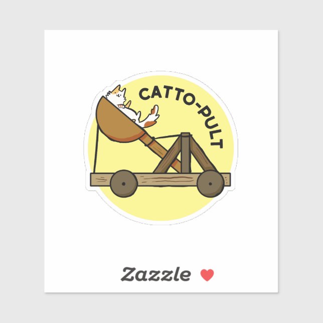 Pegatina Caída de la pima de gato de catto pult (Hoja)