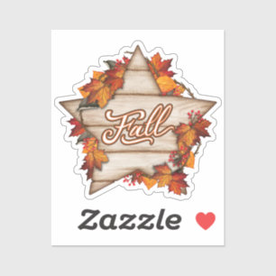 Pegatina Caída Día de Acción de Gracias otoño cosecha Calab