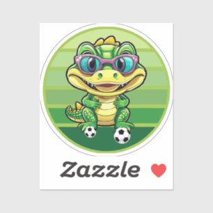Pegatina caiman soccer