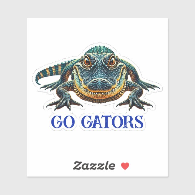 Pegatina Caimán – Vamos Gators (Hoja)
