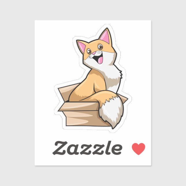 Pegatina Caja de gatos (Hoja)