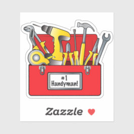 Pegatina Caja de herramientas: ¡número uno de maniático!