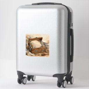Pegatina Caja de Recetas Antiguas Cocina de Campo