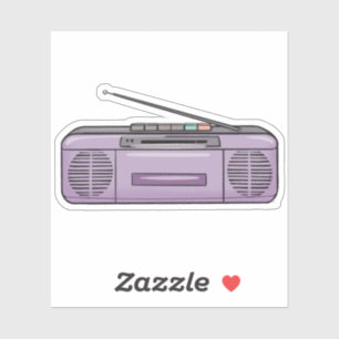 Pegatina Caja morada de boom