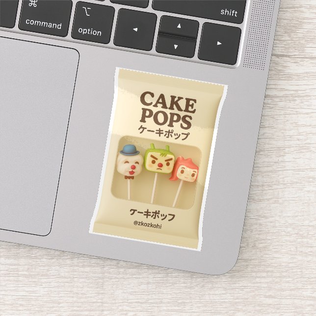 Pegatina Cake Pops Trio: Cute Character Lollipop Party (Detalle)