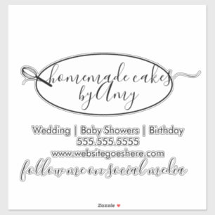 Pegatina Cake Whisk Circular Logo Panadería Auto comercial