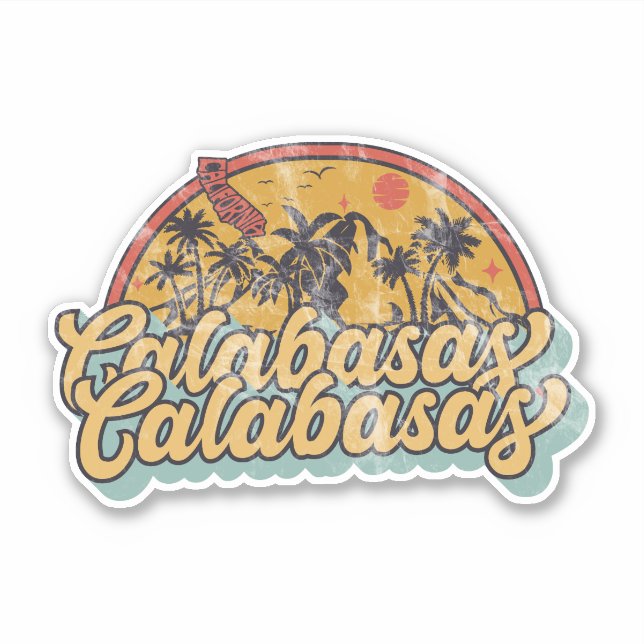 Pegatina Calabasas, California (Anverso)