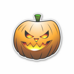 Pegatina Calabaza de Halloween de Jack O'lantern
