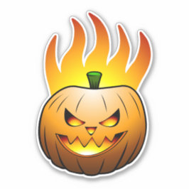 Pegatina Calabaza de Halloween de Jack O'lantern