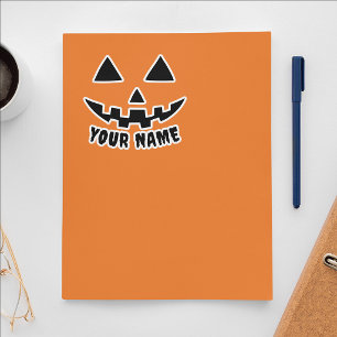Pegatina Calabaza de Halloween Personalizada con Nombre en 
