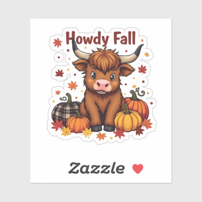 Pegatina Calabaza lechera de Moo Cow Otoño (Hoja)