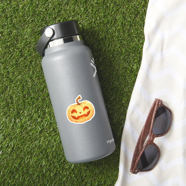 Pegatina Calabaza linda Jack O Lantern Turtle Sea Halloween (HydroFlask Insitu)