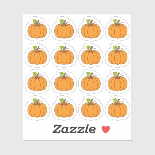 Pegatina Calabaza Octubre Otoño Halloween Decorativo (Hoja)