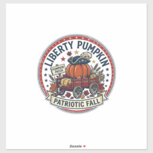Pegatina Calabaza Patriótica de la Libertad Calabaza Patrió