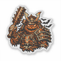 Calabaza Shogun — Guerrero Samurái Vintage de Hall