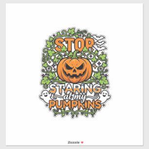 Pegatina Calabazas de Halloween Fantasmas Murciélagos que d