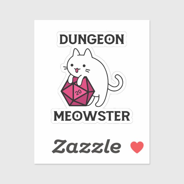 Pegatina Calabozo Meowster Gato Divertido (Hoja)
