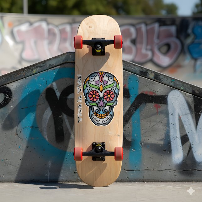 Pegatina Calavera azucarera mexicana (Subido por el creador)