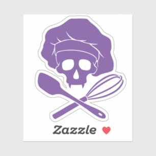 Pegatina Calavera de Baker con toque