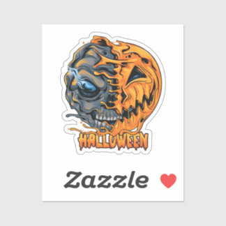 Pegatina Calavera de calabaza Halloween