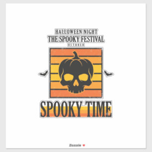 Pegatina Calavera de Halloween Espantosa Divertida Cita Vin