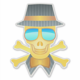 Pegatina Calavera de moda