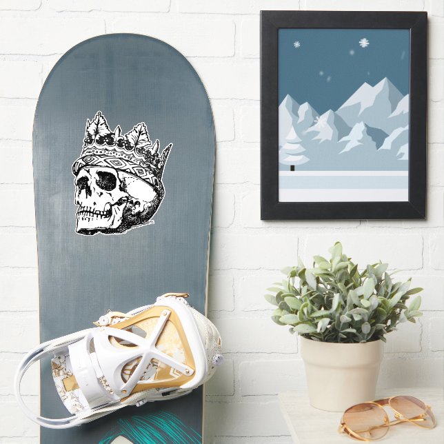 Pegatina Calavera real (snowboard)
