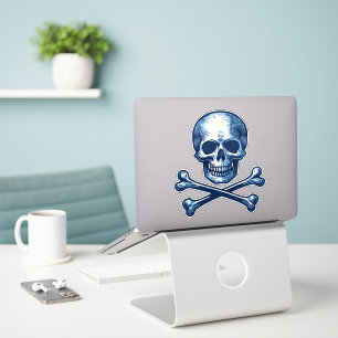 Pegatina Calavera y huesos cruzados Vinilo personalizado St