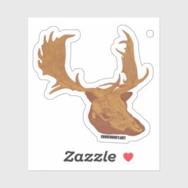 Pegatina Calaveras - ciervo