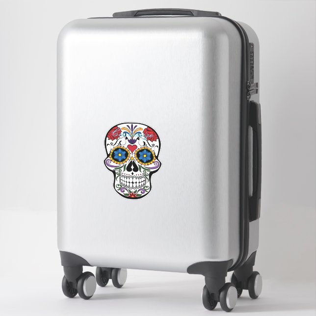 Pegatina Calaveras humanas decoradas Art Thunder_Cove (Maleta)