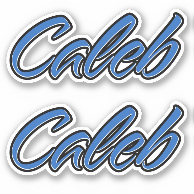Pegatina Caleb Name blue Aufkleber Sticker Stickerset (Anverso)