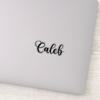 Pegatina Caleb Name - Caligrafía manuscrita