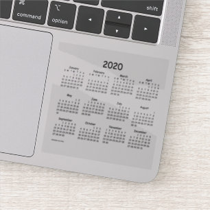 Pegatina Calendario 2020 de Janz Comic Sans Transparent