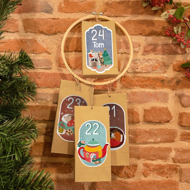 Pegatina Calendario Adicional de DIY - Confirmar Navidades (advent calander do it your self stickers)