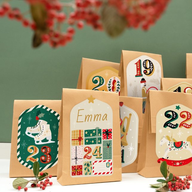 Pegatina Calendario Adicional de DIY - Juguetes Navidades (Personalized Advent Calendar stickers to make your craft project.)