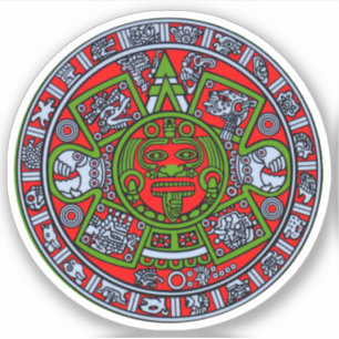 Pegatina Calendario azteco mexicano Sun Stone Chicano hispa