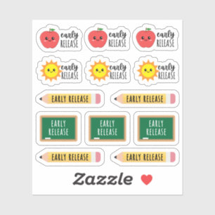 Pegatina Calendario de estudiantes de la escuela de lanzami