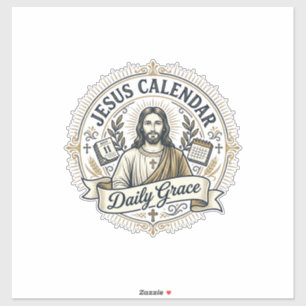 Pegatina Calendario de Jesús Gracia Diaria Calendario de Je