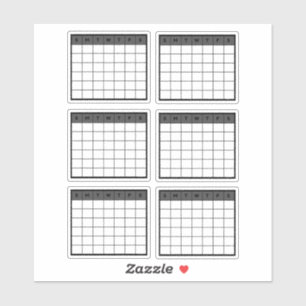 Pegatina Calendario mensual