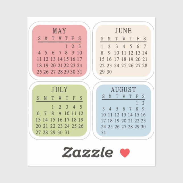 Pegatina Calendario mensual de 2025 para boletines de plann (Hoja)