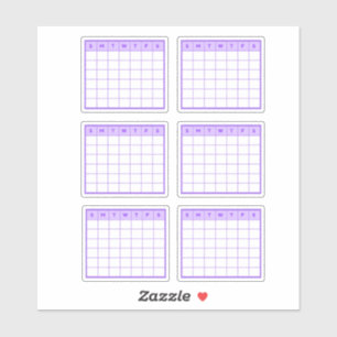 Pegatina Calendario mensual púrpura