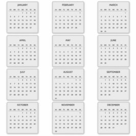 Pegatina Calendario transparente mensual 2025 Planificador 