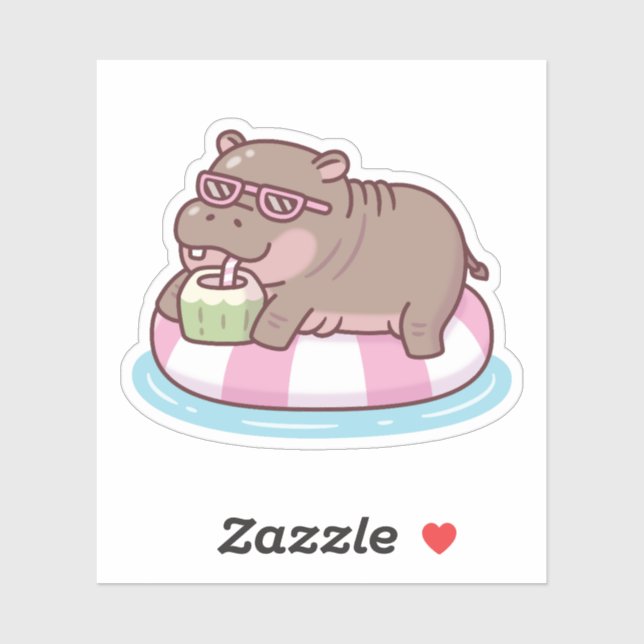 Pegatina Calentamiento De Hipo En El Suelo De La Piscina Co (Hoja)