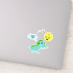 Pegatina Calentamiento del planeta