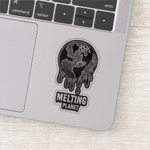 Pegatina Calentamiento global equivale a derretir planeta